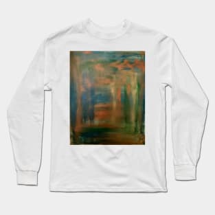 abstract painting using different mediums in my painting Long Sleeve T-Shirt